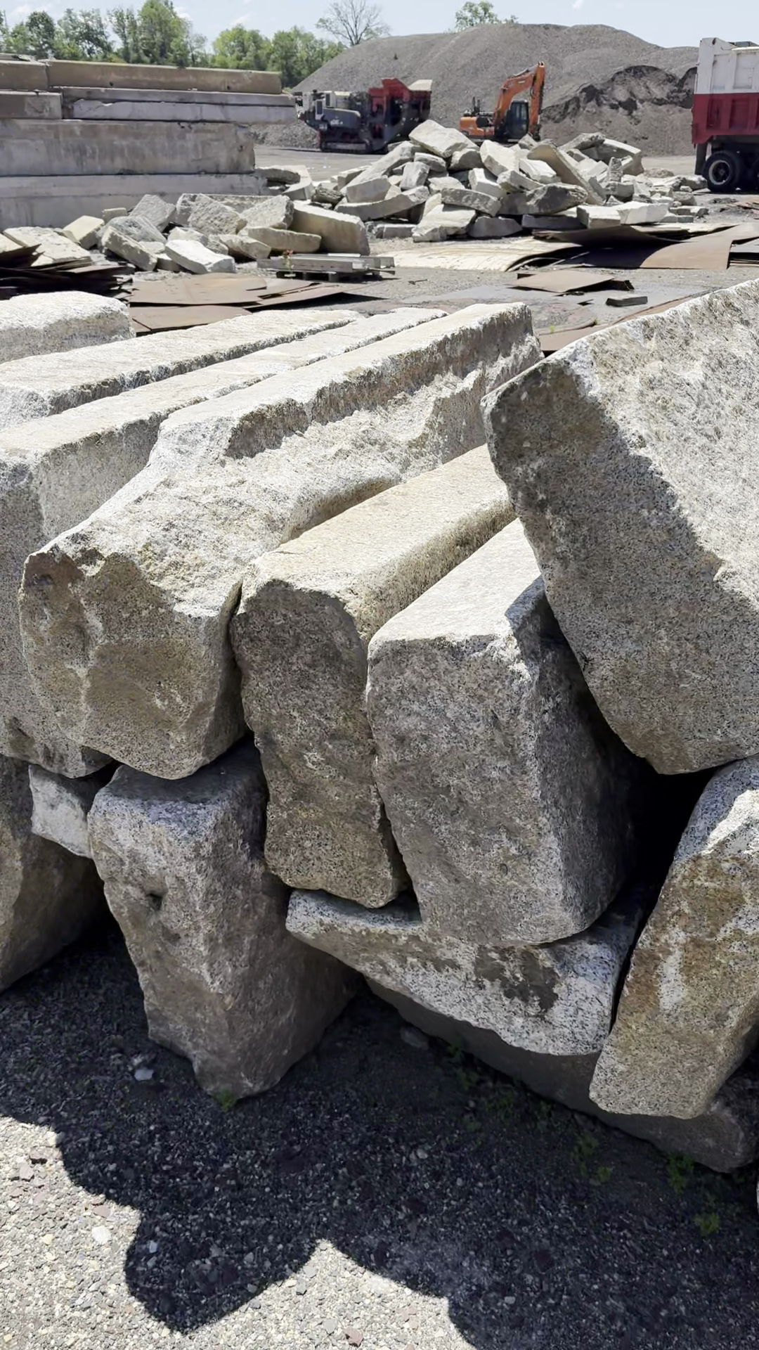 Reclaimed Granite Curbing
